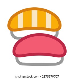 Sushi emoji isolated vector icon. Japanese food icon