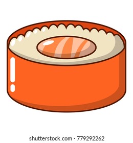 Sushi fish icon. Cartoon illustration of sushi fish vector icon for web