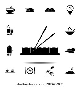 sushi, fish icon. Simple glyph vector element of Food icons set for UI and UX, website or mobile application