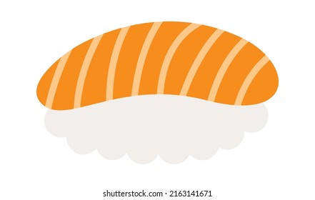 Sushi with fish Japanese Food. Vector illustration