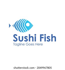 Sushi Fish Logo Template Design