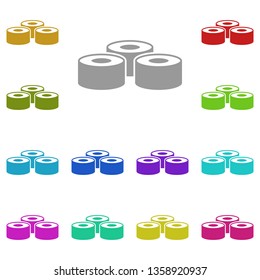 sushi, fish multi color icon. Simple glyph, flat vector of Food icons for UI and UX, website or mobile application