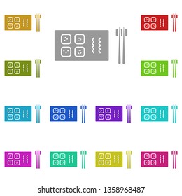 sushi, fish multi color icon. Simple glyph, flat vector of Food icons for UI and UX, website or mobile application