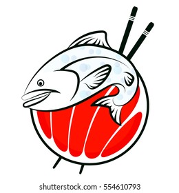 Sushi Fish symbol for vector
