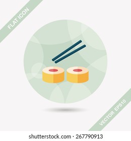 sushi flat icon with long shadow,eps10