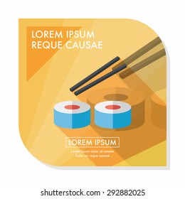 sushi flat icon with long shadow,eps10