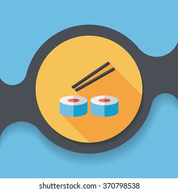 sushi flat icon with long shadow,eps10
