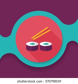 sushi flat icon with long shadow,eps10