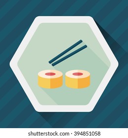 sushi flat icon with long shadow,eps10