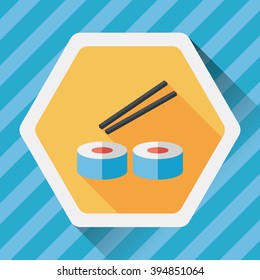 sushi flat icon with long shadow,eps10