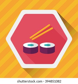 sushi flat icon with long shadow,eps10