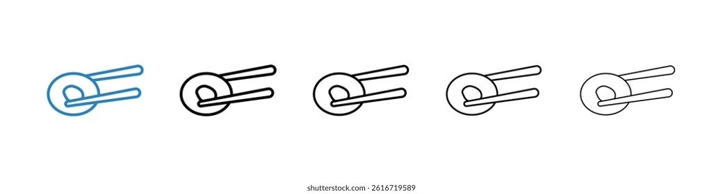 Sushi flat and liner vector icons set
