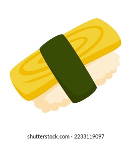 Sushi einzeln auf ebene Art