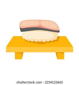 Sushi in flat style isolated