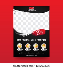 Sushi Flyer Modern Print Template Design