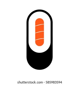 Sushi font, letter I, vector.