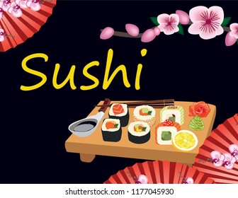 Sushi food banner