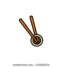 sushi food icon in restaurant