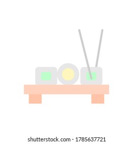 Sushi, food icon. Simple color vector elements of public catering icons for ui and ux, website or mobile application
