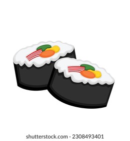 Sushi Food Japanese Korean Illustration Vector Clipart Cartoon