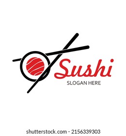 sushi food logo vector template