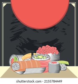 sushi food on the table