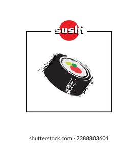 sushi food on white background