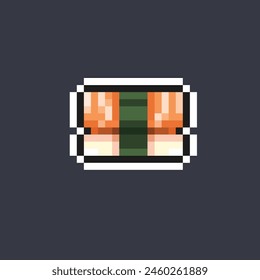 sushi food in pixel art style