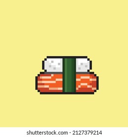 sushi food in pixel style