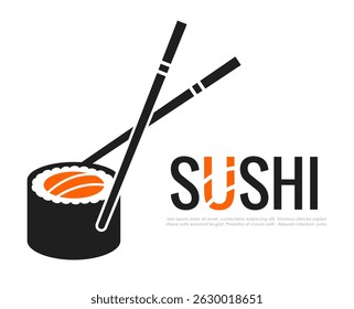 Sushi food vector icon isolated on white background. Vector simple flat illustration of popular Japanese meal, healthy and delicious Asian cuisine.