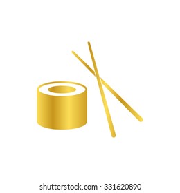 sushi -  gold vector icon