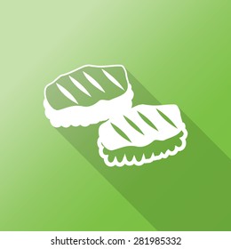  sushi icon backgrounds long shadow.