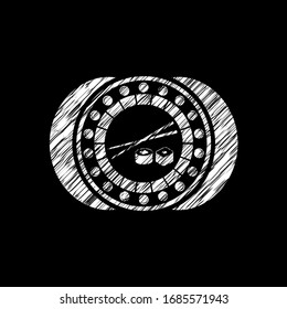 icono de sushi con textura de pizarra