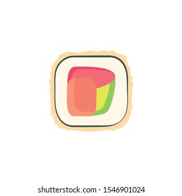 sushi icon design, Eat food restaurant menu dinner lunch cooking and meal theme Vector illustration