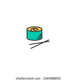 Sushi icon design. Gastronomy icon vector illustration