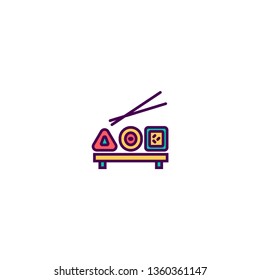 Sushi icon design. Gastronomy icon vector illustration