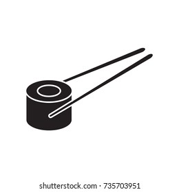 sushi icon flat black