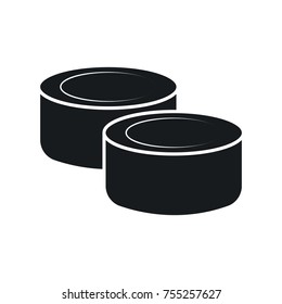 sushi icon flat black