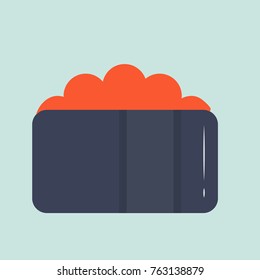 sushi icon flat color
