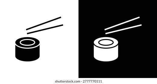 Sushi icon flat silhouette designs