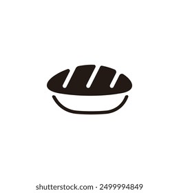 Sushi icon. Flat silhouette version.