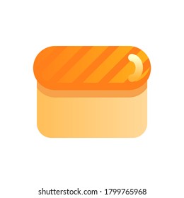 Sushi-Symbol im flachen Icon-Stil mit Farbverlauf-Orange-Farbe für Restaurant-Menü oder Food Apps