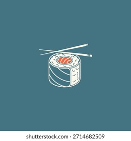 Diseño de Vector plano de icono de sushi.