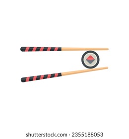 Sushi icon flat vector. Japan food. Japanese sashimi isolated