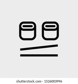 Sushi icon. Food icon. New trendy sushi vector illustration symbol.