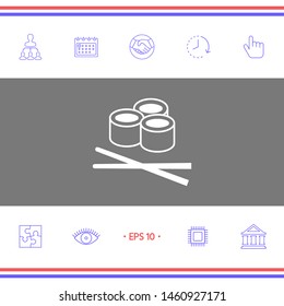 Sushi icon, Graphic elements for your design.