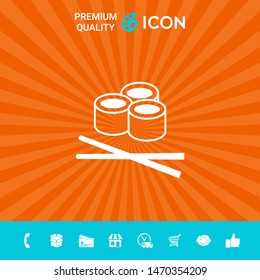 Sushi icon, Graphic elements for your design.
