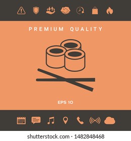 Sushi icon, Graphic elements for your design.