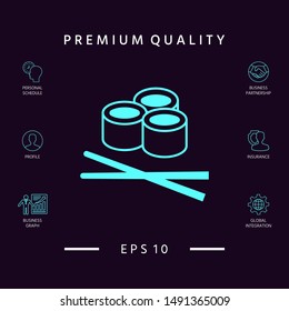 Sushi icon, Graphic elements for your design.