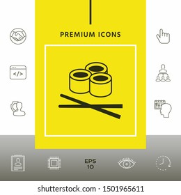 Sushi icon, Graphic elements for your design.